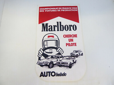 AUTOCOLLANT / STICKER Vintage MARLBORO CHERCHE UN PILOTE / CHAMPIONNAT FRANCE AUTOCOLLANT / STICKER Vintage MARLBORO CHERCHE UN PILOTE / CHAMPIONNAT FRANCE