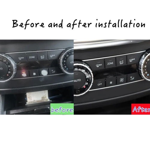 Black Console Air AC Button Cover Trim For Benz C CLS GL GLK ML W204 W166 X204 - Picture 3 of 9