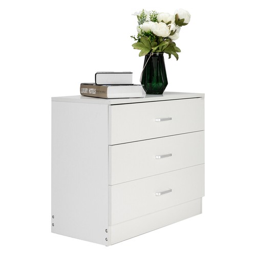Nightstand 4 Drawer White Bedside Table Chest of Drawers for Bedroom - Picture 19 of 24