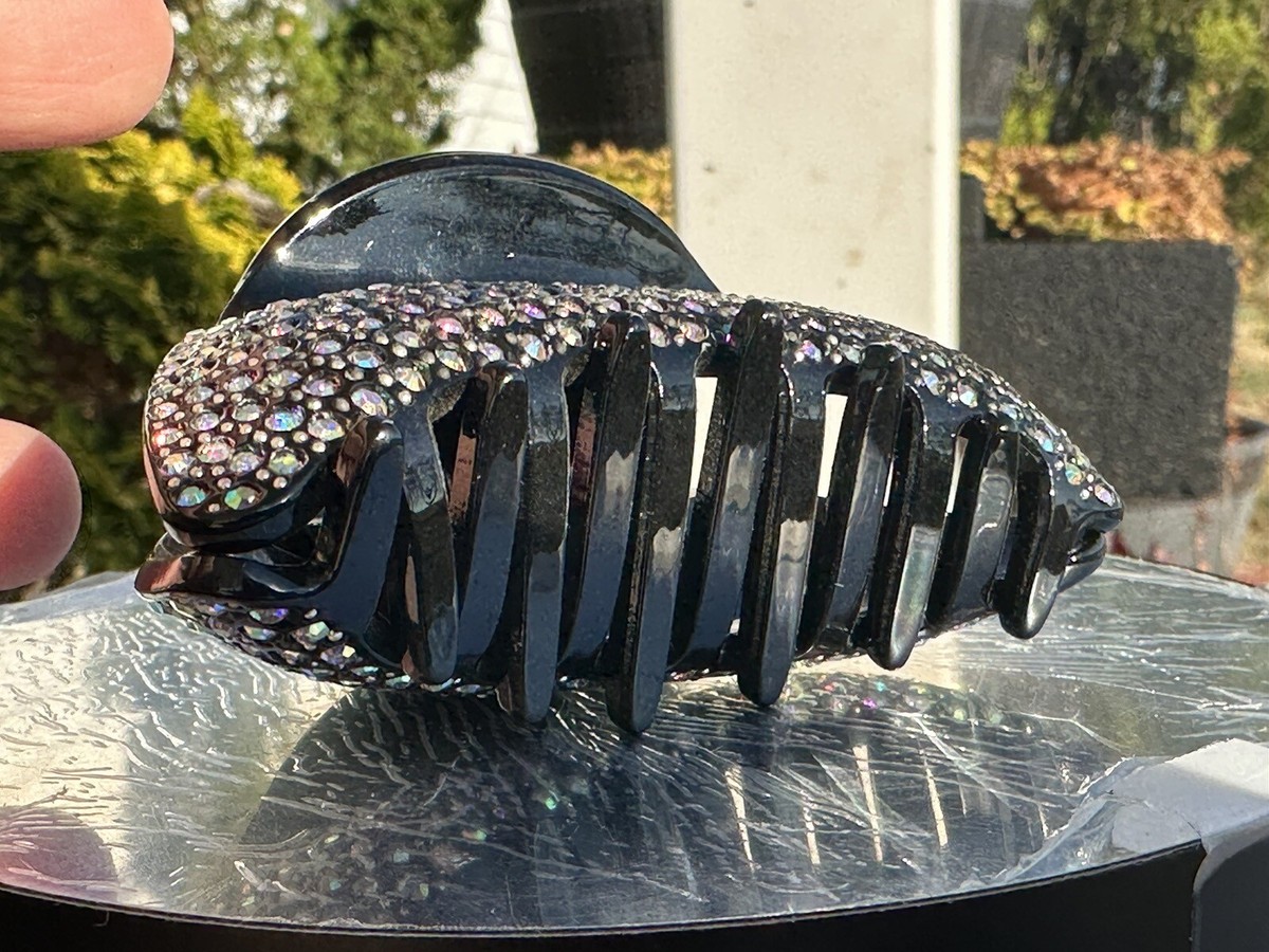 New Gorgeous embroidered Hair Clip Claw w‎ Shinny Crystals Hair Accessories Royal Blue Claw Clip - Etsy main image 2