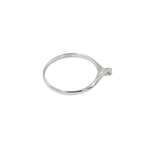 Anello solitario da donna realizzato in oro bianco 18 kt con diamante da 0.02ct. - Foto 7 di 11