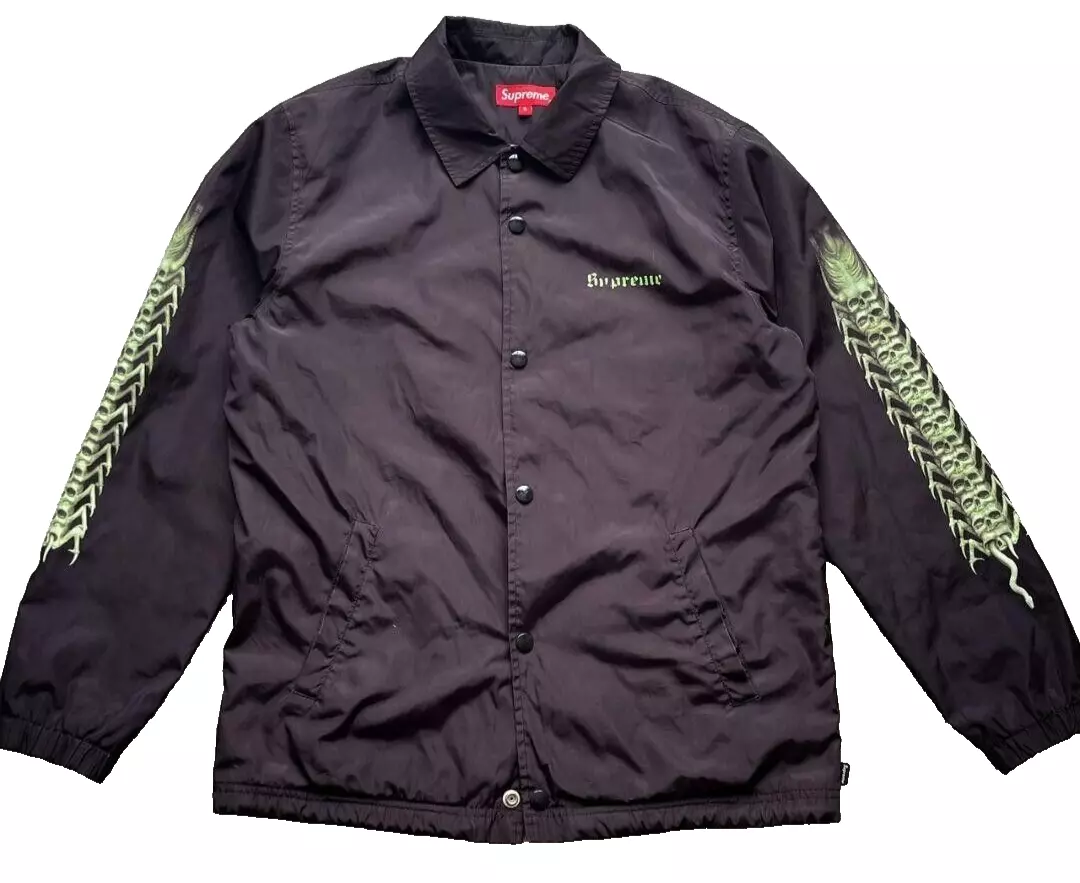 Rare ANCIEN Suprême × H.R. Veste d'entraîneur à capuche noire Giger taille S Japon