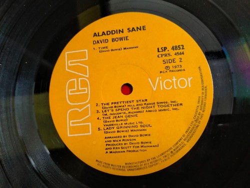 DAVID BOWIE ALADDIN SANE RARE LP RCA 1973 record orig INDIA INDIAN sampler VG++ - Picture 4 of 4