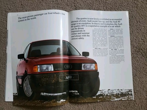 Audi 80 UK Sales Brochure Quattro, published June 1990 - Picture 10 of 14