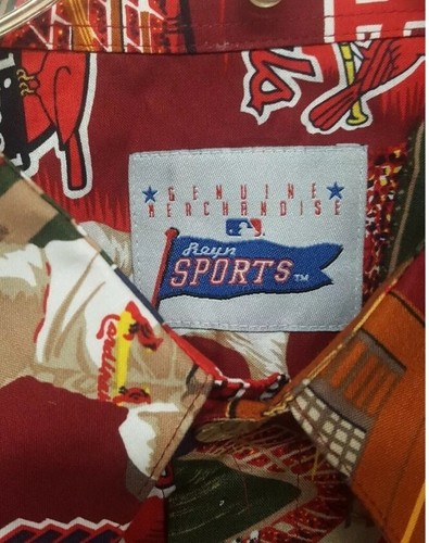 Reyn Spooner MLB St Louis Cardinals Aloha Hawaiian Print Shirt Men's Size L NEW - Picture 3 of 8