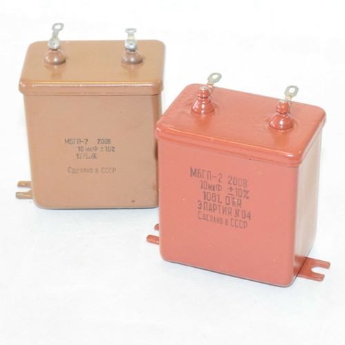 10 uF 200 V 10% PAPEL SOVIÉTICO EN ACEITE PIO CONDENSADOR DE AUDIO MBGP MBGP-2 МБГП–2 - Imagen 3 de 3