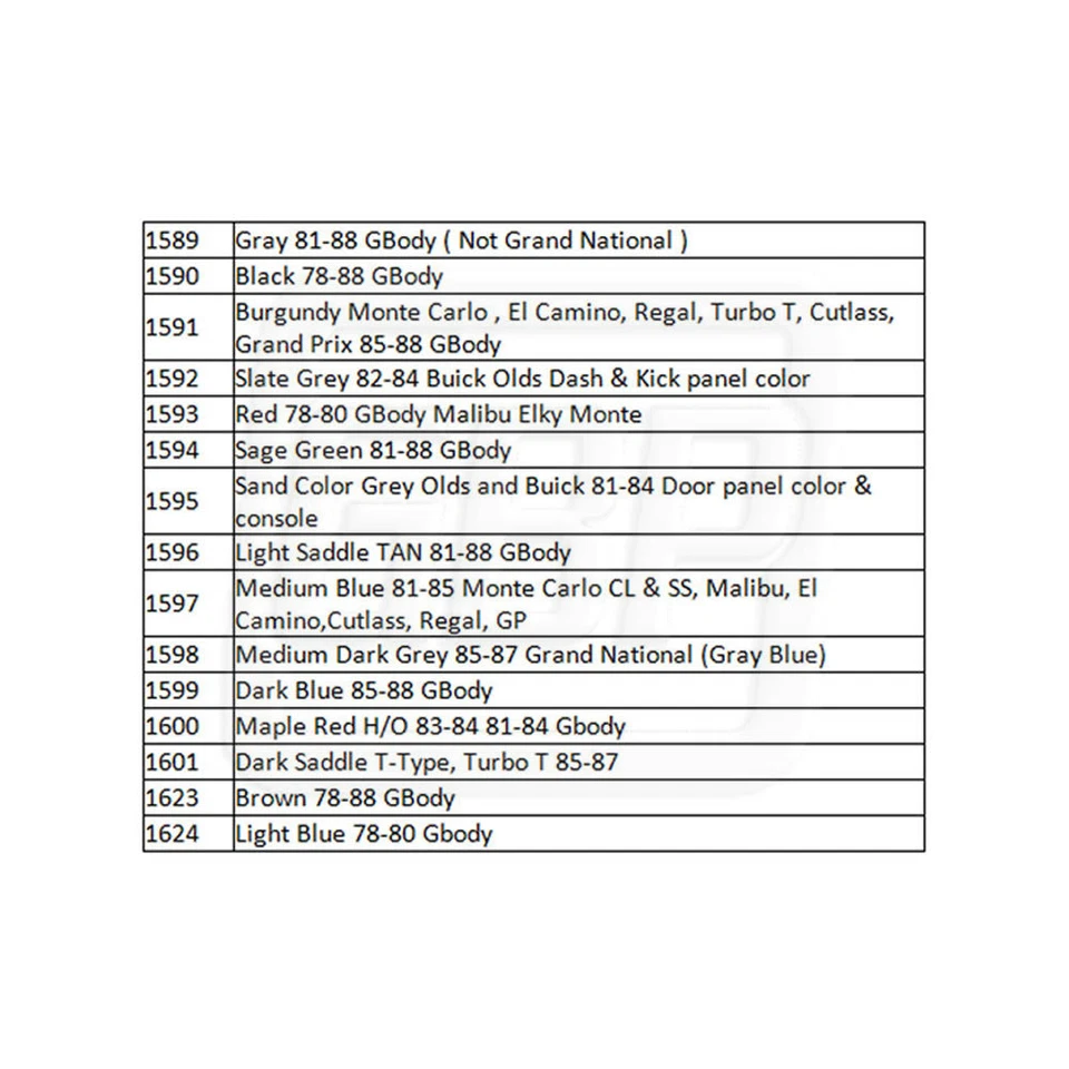 78-88 GB Cuerpo INTERIOR TINTE PINTURA para plástico metal vinilo spray lata ELECCIÓN DE COLOR ea Foto 2 de 2