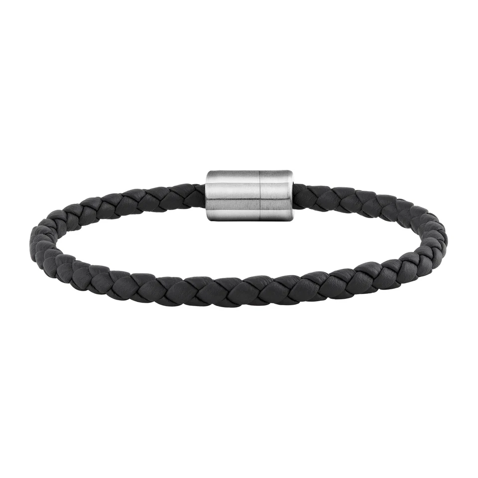 cai men Armband Oliven Leder schwarz mit Magnet Verschluss cai
