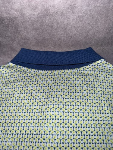 New Walter Hagen Men's Clubhouse 19th Hole Golf Polo Lime Blue XL UPF - Picture 9 of 10