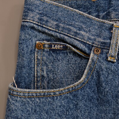 Rare Vintage LEE Button Zip Fly Genuine Denim Jeans 90s Made