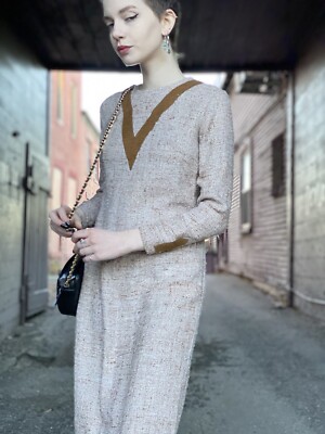 tweed dress winter Rader set of top and Tweed dress