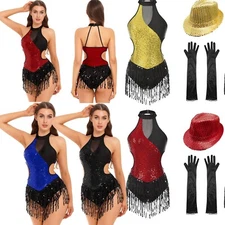 Women Rompers Sleeveless Uinitard Ballet Leotard And Gloves Practice Dresses