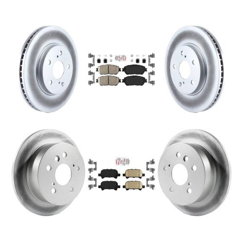 For Toyota Camry Avalon Solara Front Rear Ceramic Pad Coat Disc Brake Rotors Kit - Picture 1 of 18