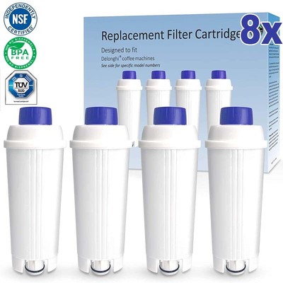 8x Wasserfilter für DeLonghi DLSC002/SER3017/ECAM-ETAM Serie