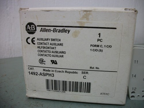 ALLEN-BRADLEY INTERRUTTORE CONTATTO AUSILIARIO 1492-ASPH3 NUOVO CON SCATOLA - Foto 2 di 2