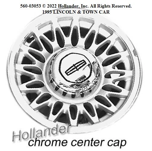Lincoln Town Car, 1993, 1994, 1995, 1996, 1997, 15", Factory, Rim, No. 3053, #2 - Image 2 of 4