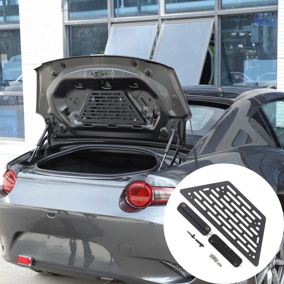 Cubierta de carga de panel Molle de almacenamiento de portón trasero de aluminio para Mazda MX-5 Miata 16-23 US Foto 2 de 4