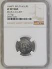 1668 P E Bolivia Reale Ngc Vf Details Cert# 6490013-001