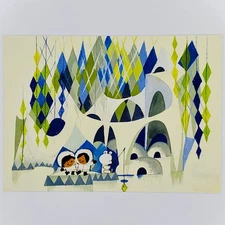 it's a small world Mary Blair Postcard Disneyland Art of Disney Parks Eskimos