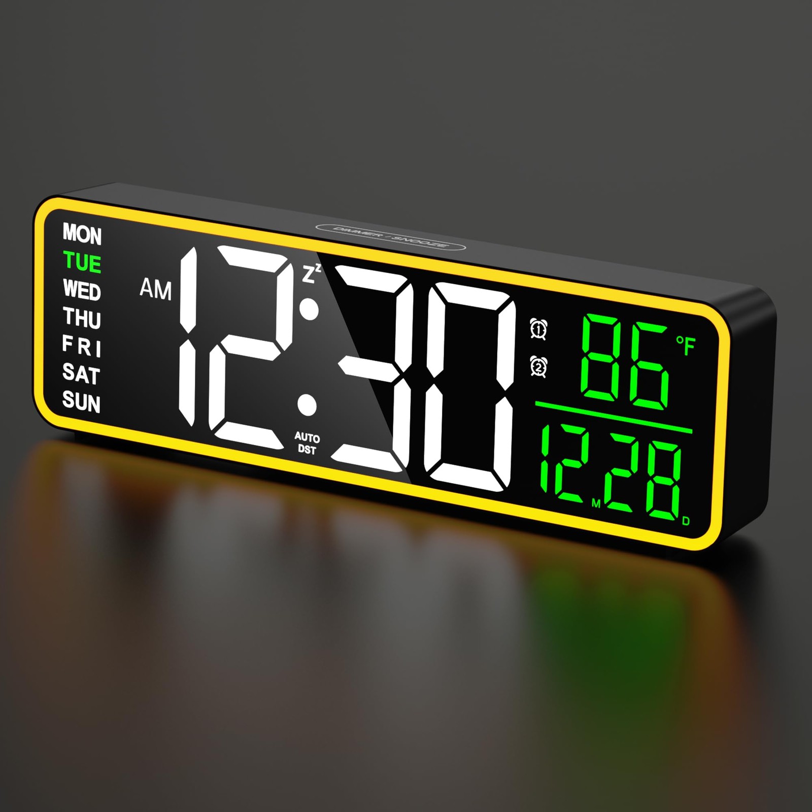 9 Inch Digital Alarm Clock for Heavy Sleepers with Dual Loud Alarm and Large LED Display