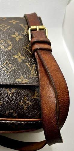 Authentic LOUIS VUITTON Bag Cartouchiere Vintage Shoulderbag GM Brown Canvas - Picture 6 of 23