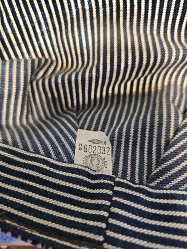 Vintage 1950s LEE JEANS SANFORIZED DENIM ENGINEERS HAT Union Made Workwear USA - Picture 8 of 11