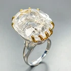 Jewellery Natural Quartz Ring 925 Sterling Silver Size 7.5 /R463518