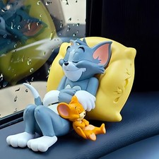 Tom  Jerry Cute Sleeping Car Interior Accessory   Adorable Cartoon Character