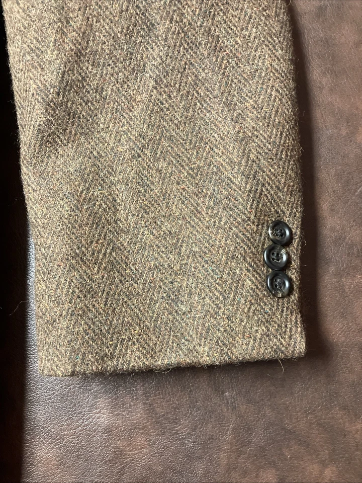 Chaqueta Blazer De Colección LL Bean Hecha en EE. UU. "Thinsulate" Forrada Tweed Para Hombre XL Foto 3 de 4