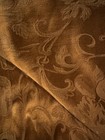 Copper-gold Damask Fabric Tablecloth with a floral pattern 60” x 120”