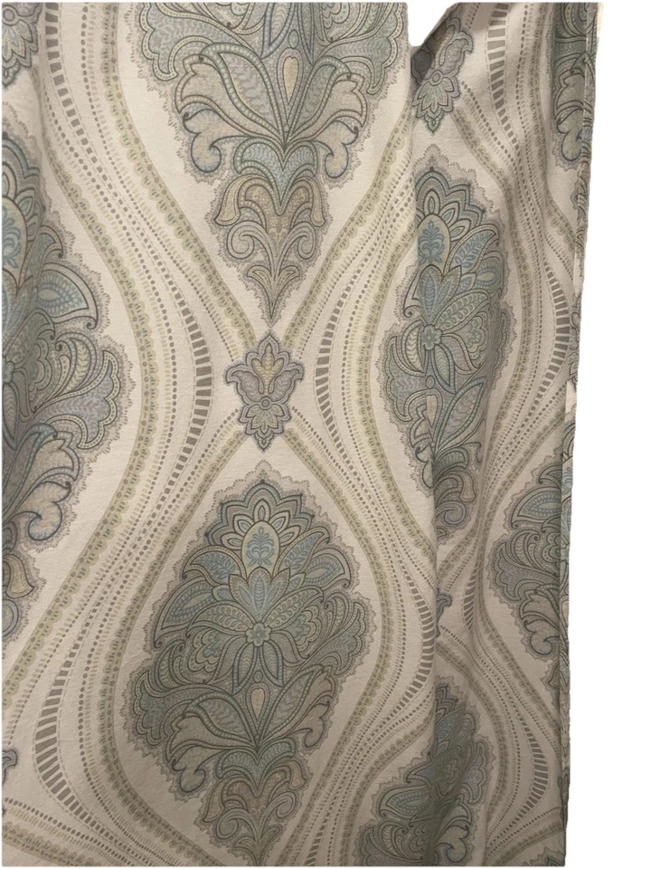 Cortina de ducha Cynthia Rowley azul/gris/taupe tela cachemira 68 x 72 Foto 4 de 4