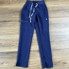 Figs Womens Yola XXS High Waist Skinny Fit Scrub Pant Navy Blue Straight Leg