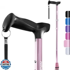 Rehaescort Walking Cane, Folding, Adjustable, Lightweight, Walking Canes for 