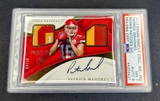 2017 Patrick Mahomes Immaculate Rookie Dual Patch Auto Signatures PSA 7 9 RPA 49