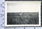WW2 Era Military BW Photo Snapshot Mine Field Sign Normandy France 1944