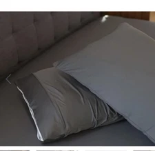 Set of 2 SHEEX Breezy Cooling Pillowcases Silky-Smooth Breathable Graphite Gray