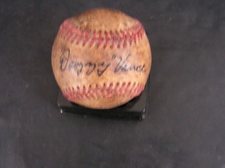 Dazzy Vance Signed Baseball Used Vintage Certified EXL No Hitter Dodgers HOF