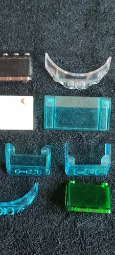 LEGO Window Windscreens Car Cockpit Pieces Panel Curved Sloped Blue Bundle Lot - Picture 4 of 4