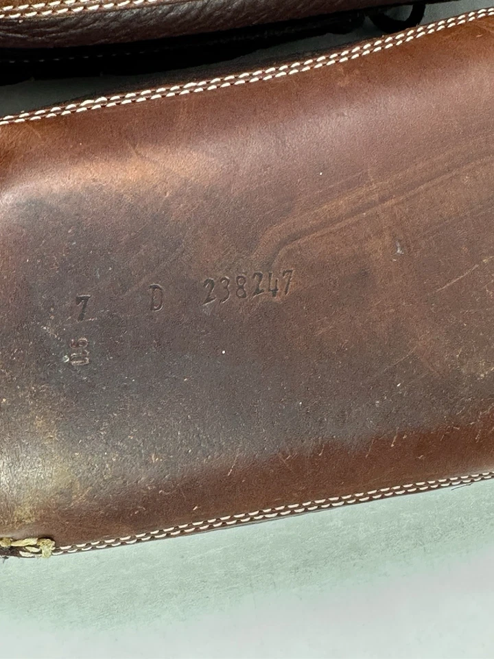 Мужские кожаные тапочки-мокасины L.L.Bean из овчины с подкладкой коричневые размер 7 D - Изображение 4 из 4