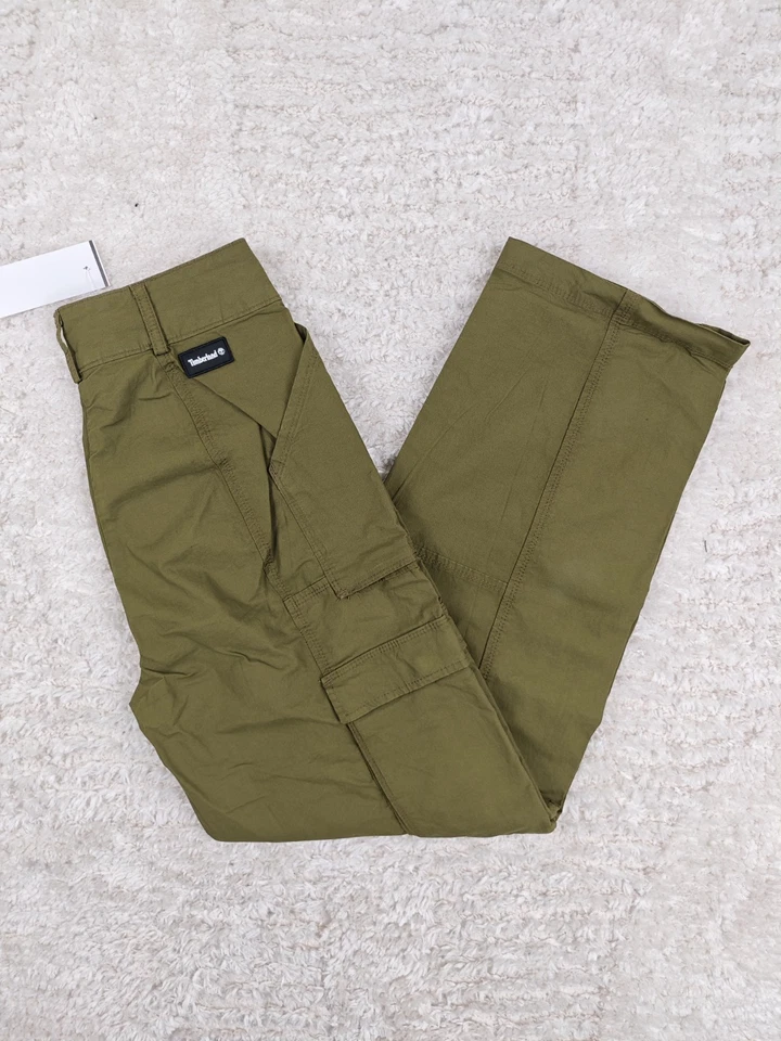 TIMBERLAND – Pantalon Cargo Femme Vert – Coton – Taille W25 / 34 FR - Photo 4/4