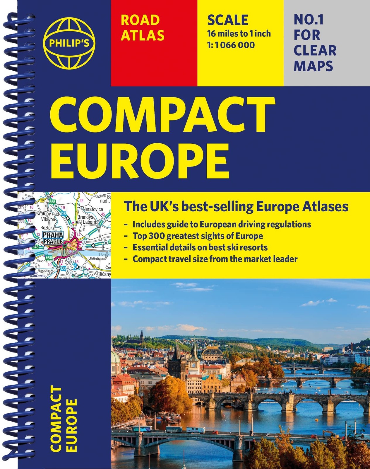 Philips Compact Atlas Europe: A5 Spiral binding (Philips Road Atlases) | 2023 - Image 5