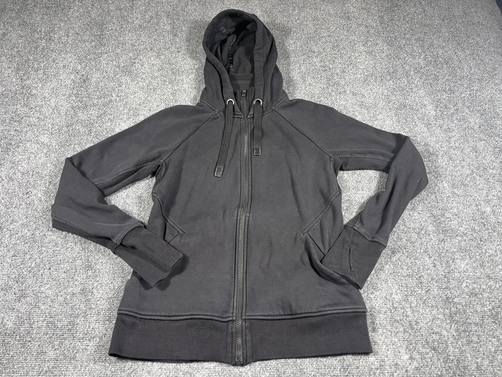 Athleta Hoodie Womens Small Full Zip Hooded Long Sleeve Black Ladies Gym