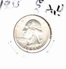 1955p Washington silver quarter AU