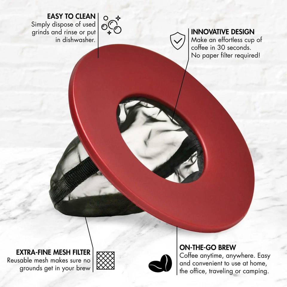 Primula Brew Buddy Portable Pour Over, Reusable Fine Mesh Filter, Dishwasher - Image 2 of 4