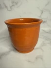 Vintage Bauer Ring Ware Pottery Hand Mixer Base (Bowl or Vase) Orange/Rust 5”