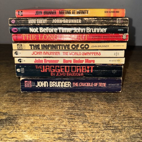 John Brunner lot of 9 different vintage Science Fiction paperback books (A) - Picture 2 of 2