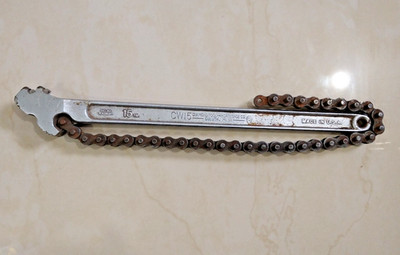 DIAMOND TOOLS CW15, CHAIN WRENCH, 15''L. HANDLE.