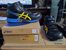 ASICS WIN JOB CP308 AC 1271A055 001 Width 3E Black Vibrant Yellow Working Safety