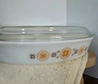Vintage Pyrex Town & Country 1.5 Qt Divided Casserole Dish With Lid