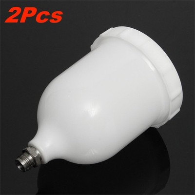 2PCS 600ML Gravity Paint Spray Gun Cup Pot Replacement For Devilbiss Pro Pri FLG